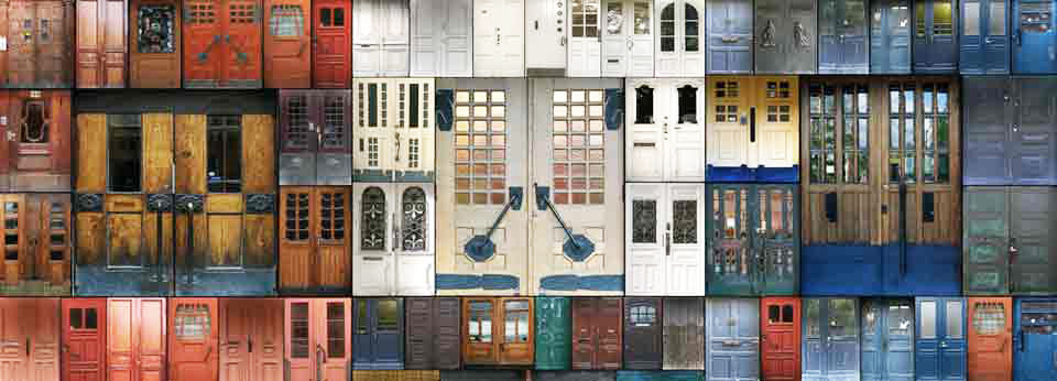 coloured doors header